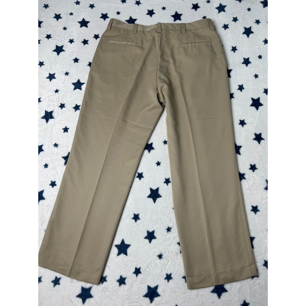 Kenneth Cole Reaction Dress Pants Mens 36x29 Beige Flat Front Career - Picture 5 of 9